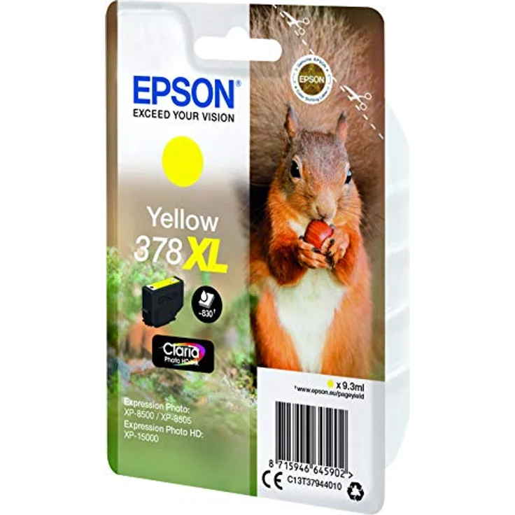Epson Original 378XL Tinte Eichhörnchen, XP-8500 XP-8600 XP-8605 XP-15000 (gelb) – Bild 5