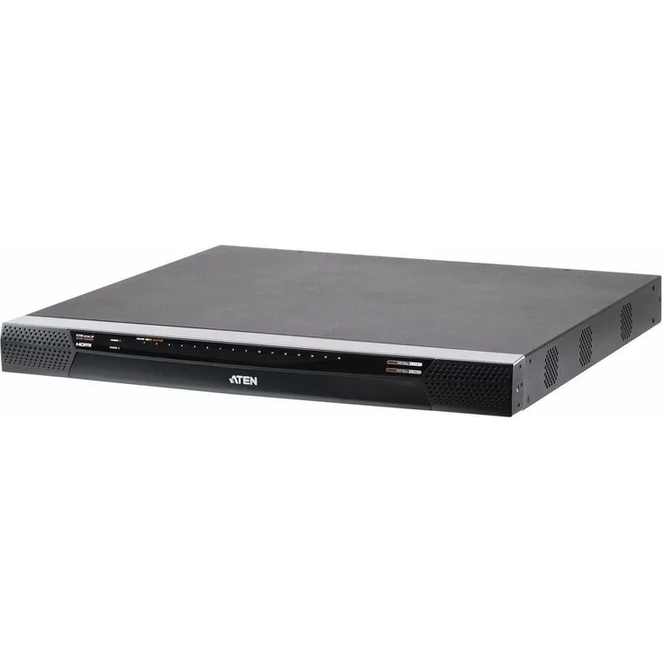 Aten KVM IP Switch KN-Serie 16-Port Cat 5, 1 Local, 2 Remote, FHD bis 1920x1200, Schwarz