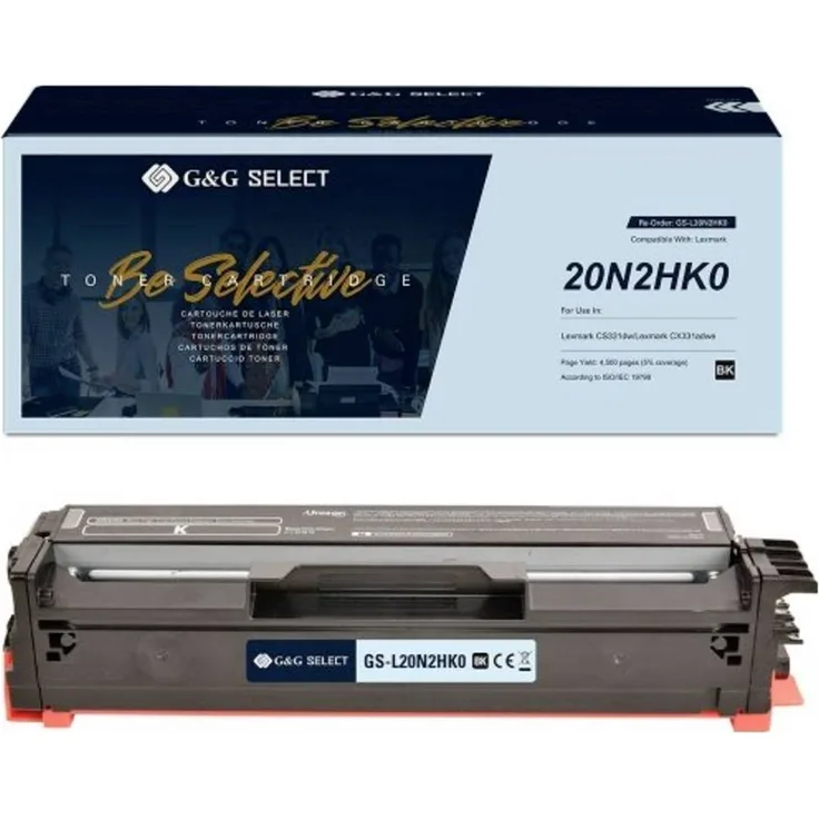 G&G Toner ersetzt Lexmark 20N2HK0, Kompatibel Schwarz, 4500 Seiten, GS-L20N2HK0