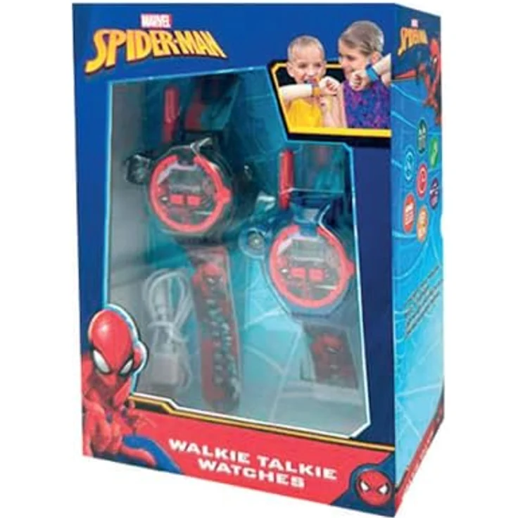 KIDS LICENSING Spiderman Walkie-Talkie Uhr SPD40156, Set mit 2 Uhren, Reichweite bis zu 80 m, analoges Display für Kinder – Bild 2