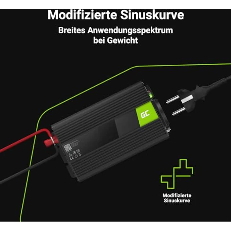 Green Cell PC-Netzteil, Wechselrichter 12 V - 1000 Watt, Schwarz – Bild 2