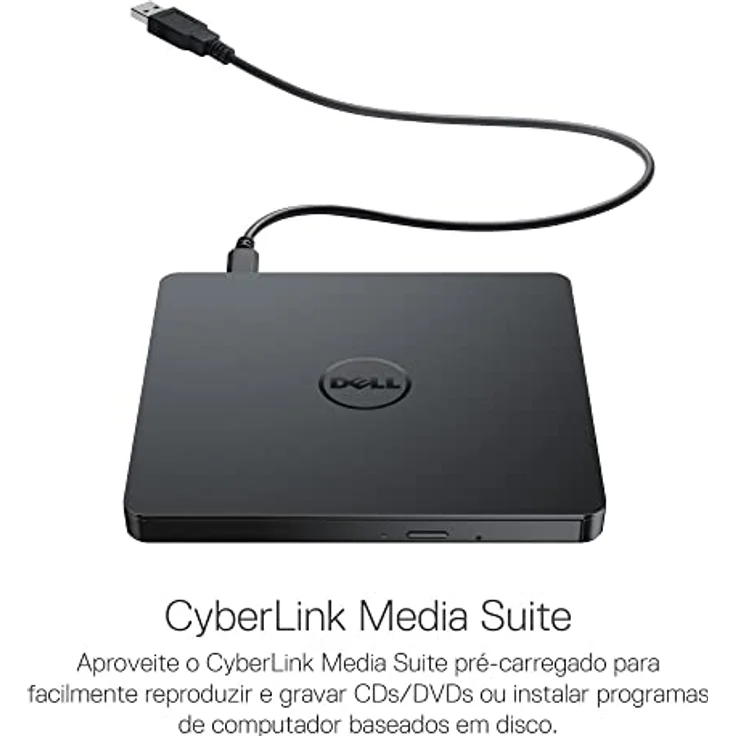 Dell Slim DW316 - Laufwerk - DVD+-RW (+-R DL) DVD-RAM - 8x8x5x - USB2.0 - extern - für Inspiron 14 54XX, 15 55XX, 17 5758, OptiPlex 3020, 9020, Vostro 15 3558, XPS 13 (784-BBBI) – Bild 4