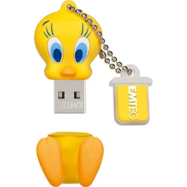 Emtec 16GB LT Tweety 16GB USB 2.0 Capacity Mehrfarben USB-Stick - USB-Sticks (16 GB, USB 2.0, USB Type-A Connector, 15 MB-s, Kappe, Mehrfarben) – Bild 3