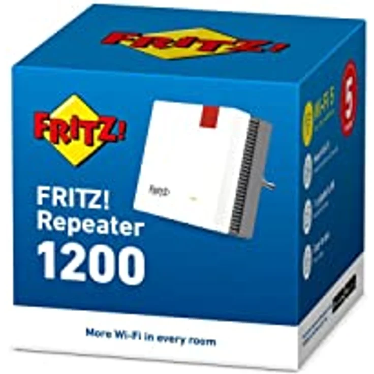 AVM Fritz!Repeater 1200 International WLAN-Repeater-Extender N+AC, Dualband (400 Mbps bei 2,4 GHz und 866 Mbps bei 5 GHz), Mesh, WLAN Access Point, WPS, Spanische Schnittstelle – Bild 6