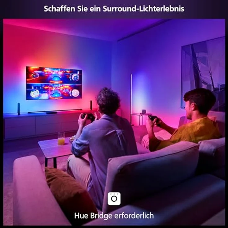 Philips Hue Play HDMI-Synchronisationsbox 8K - Synchronisiert bis zu 10 Hue Lampen mit Games, Filmen und Musik - Erfordert Hue Bridge - Unterstützt Dolby Vision HDR10+ – Bild 2