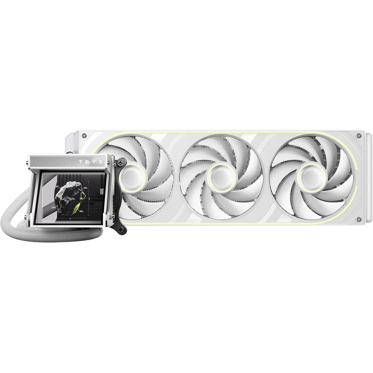 TRYX HOLO ARGB 360, AiO-Wasserkühlung mit 3x 120 mm Lüfter und 360 mm Radiator, weiß