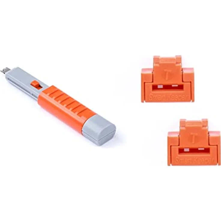 SmartKeeper ESSENTIAL / 10 x RJ45 Port Blockers mit 1 x Lock Key Basic / Orange – Bild 1