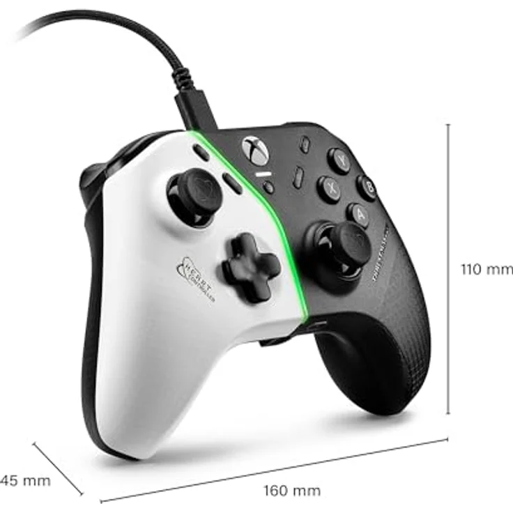 Thrustmaster HEART CONTROLLER, Hall-Effekt-Gamepad mit H.E.A.R.T.-Anti-Drift-Technologie für Xbox Series X|S und PC, zentrale RGB-LED, offiziell lizenziert für Xbox, schwarz – Bild 4