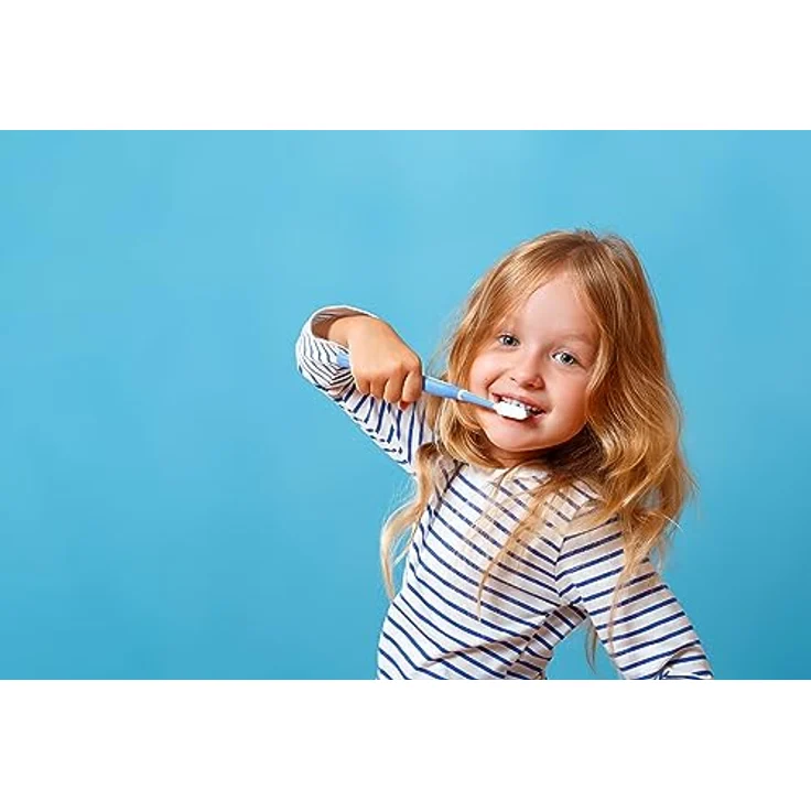 NENEDENT Kinderzahncreme mit Fluorid, 50 ml, Himbeer-Erdbeer-Pfefferminz-Aroma, 1.000 ppm Natriumfluorid, 13 % Xylit, ohne Natriumlaurylsulfat und Konservierungsstoffe, 2-6 Jahre – Bild 5