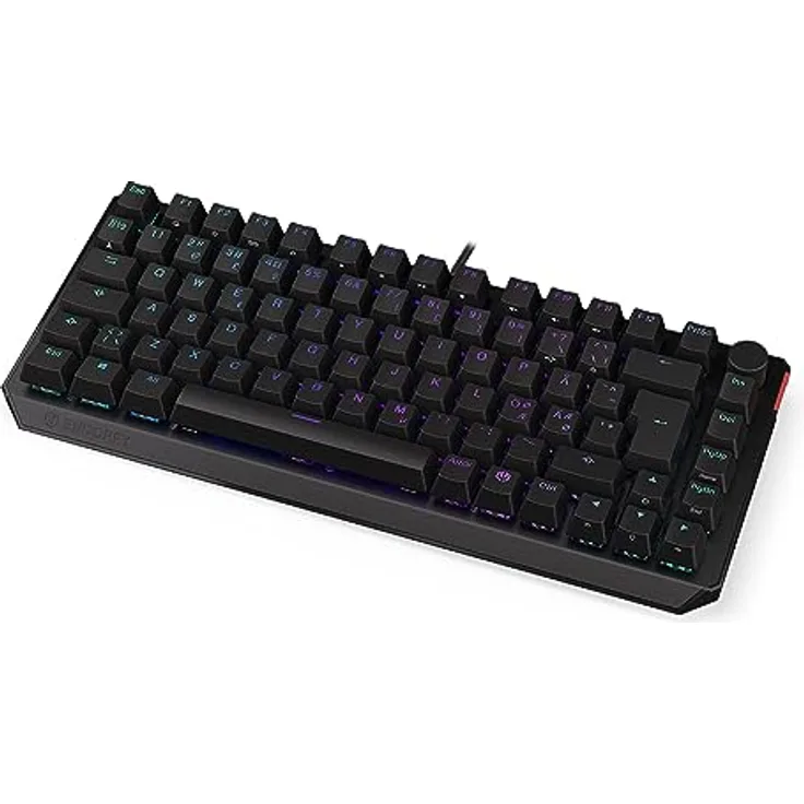 ENDORFY Thock 75% NO Red, Kailh Red linear switches, Mechanical Keyboard, Nordic Layout, PBT keycaps, Volume Control knob | EY5B007