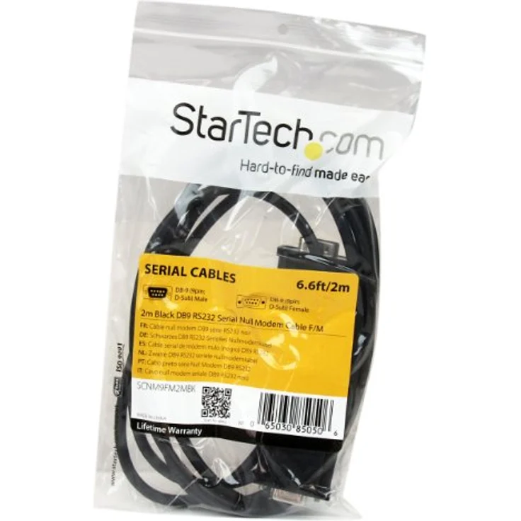 StarTech.com Seriell DB9 RS-232 Nullmodemkabel - Schwarz - St/Bu - Nullmodemkabel - DB-9 (M) - DB-9 (W) - 2,0m - Schwarz (SCNM9FM2MBK) – Bild 7