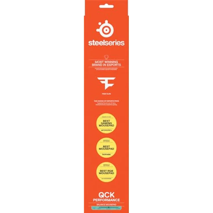 SteelSeries QcK Performance Balance L Mauspad - Gaming-Mauspad, rutschfeste Unterseite, 490 x 420 mm, schwarz – Bild 13