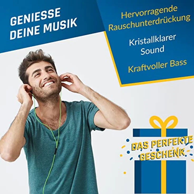 KLIM Fusion In-Ear-Kopfhörer mit Memory Foam grün – Bild 6