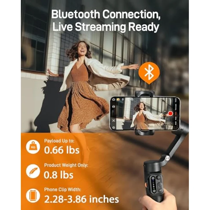 Hohem iSteady X3 SE, Stativ für Smartphone mit stabiler Bildhaltung, schwarz – Bild 6