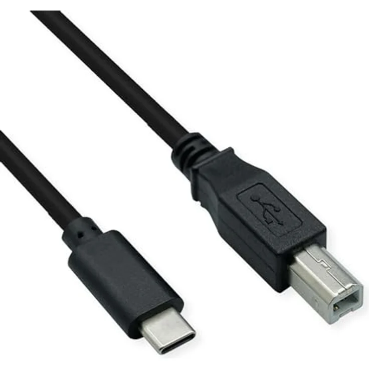 ROLINE USB 2.0 Typ C Kabel, C - B, ST/ST, schwarz, 4,5 m – Bild 1