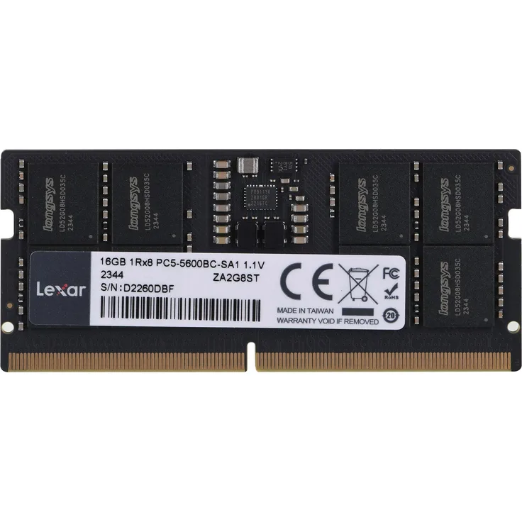 Lexar LD5S16G56C46ST-BGS Speichermodul 16 GB DDR5 5600 MHz CL46 SODIMM