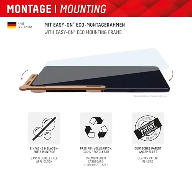 Displex Schutzglas 2D/ Clear (10H) für Apple iPad mini 8,3'' (6. Gen./7. Gen. 2024), Tempered Glas, hüllenfreundlich – Bild 3