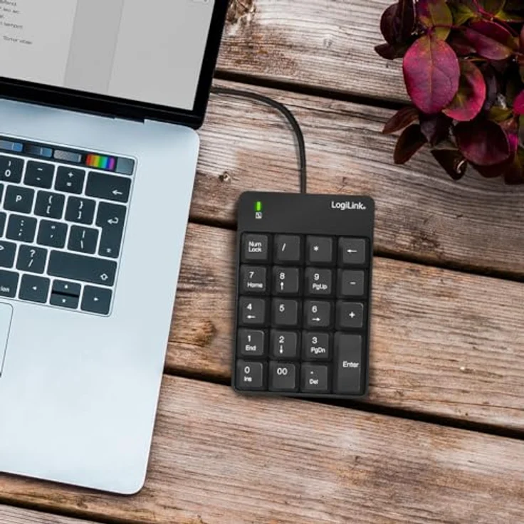 LogiLink ID0184 Numerische Zusatztastatur mit USB-Anschluss mit LED-Aktivitätsanzeige Schwarz – Bild 4
