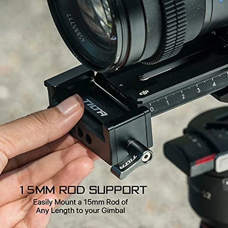 Tilta 15 mm Einzelstab-Befestigung für Manfrotto Verlängerungsplatte, kompatibel mit DJI RS4/RS4 Pro/RS3/RS3 Pro/RS2/RSC2, Aluminiumlegierung, leicht und langlebig – Bild 5