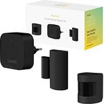 Hombli Smart Sensor Set, kabelloser Bewegungsmelder, kabelloser Tür- und Fenstersensor und Hub für kabellose Sensoren, batteriebetrieben, Push-Benachrichtigung auf Ihrem Smartphone, schwarz