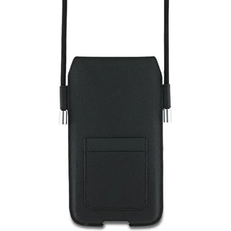 Lacoste LCPSP15XPVCK XL Phone Sleeve, schwarze Handyhülle mit verstellbarem Tragegurt und Kartenfächern, für iPhone 15 Pro Max und Galaxy S24 Ultra – Bild 2