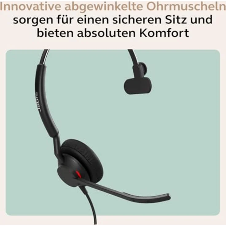 Jabra Engage 50II Mono 5093-299-2269, Kabelgebundenes On-Ear Headset mit 3-Mikrofon-System, verbesserter Geräuschunterdrückung und integrierter Steuereinheit – Bild 5