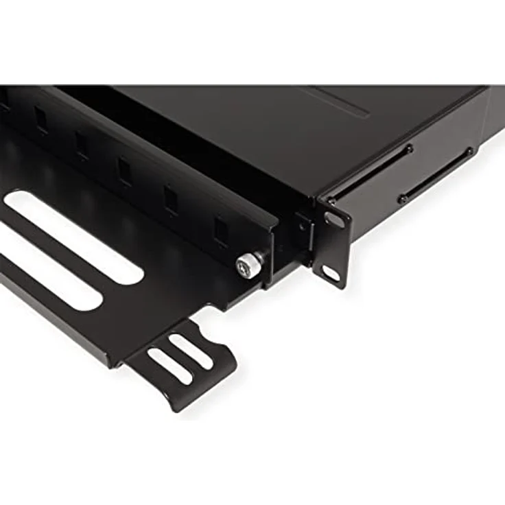 Roline 21.17.0350 LWL-Patchpanel 483mm (19"), ausziehbar, für bis zu 12 SC-Simplex oder LC-Duplex Kupplungen, Stahlblech schwarz – Bild 2