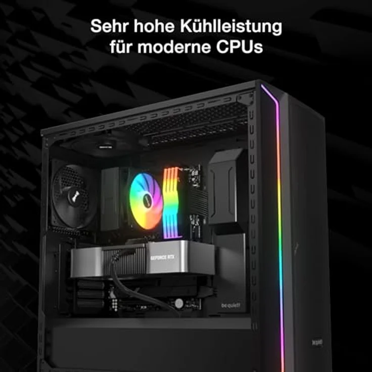be quiet! Pure Rock 3 LX CPU-Kühler - 120mm, schwarz, mit sechs Heatpipes und ARGB-Beleuchtung – Bild 2