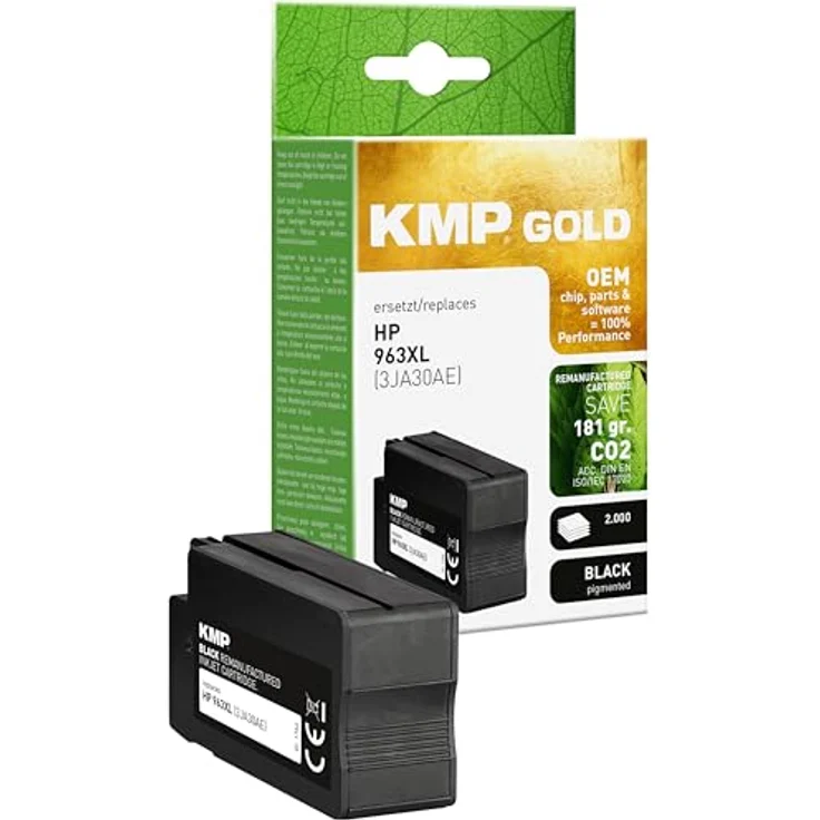 KMP HP OfficeJet Pro All-in-One Tintenpatrone Schwarz, hohe Druckqualität, ca. 2000 Seiten – Bild 3