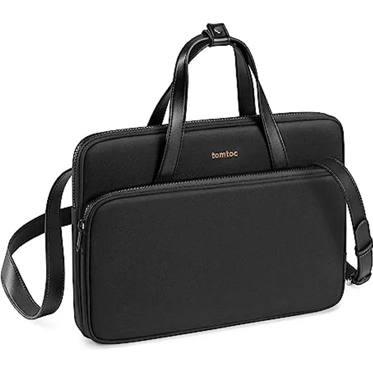 tomtoc 14" Laptoptasche, modern und langlebig, Schwarz