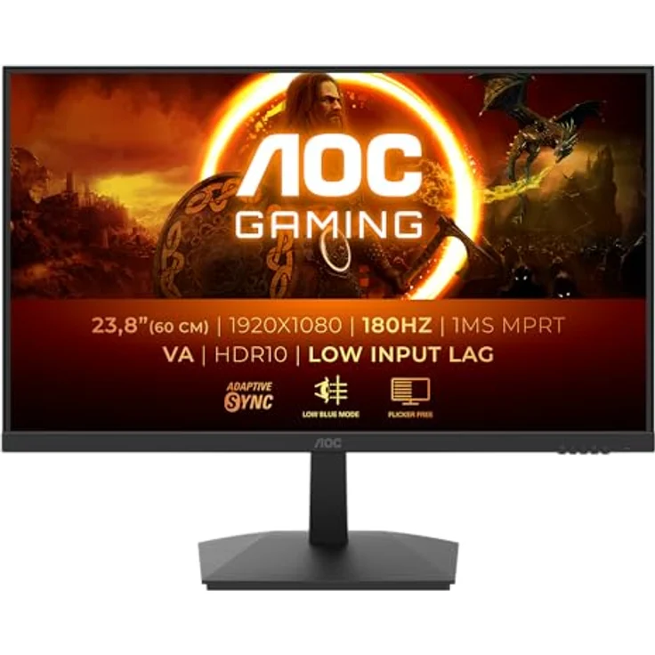 AOC Gaming 24G15N2-24 Zoll FHD Monitor, 180 Hz, 1ms, AdaptiveSync (1920x1080, 2X HDMI, DisplayPort) schwarz – Bild 2