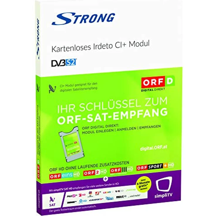 STRONG Kartenloses CI+ Modul, Irdeto CI Modul ORF DIGITAL DIREKT und simpliTV SAT (CAM HDTV, Free-to-Air, DVB-S2) nur für Österreich geeignet – Bild 5