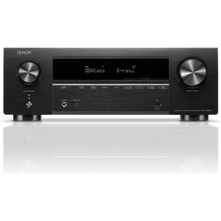 Denon AV-Receiver AVR-X1800H schwarz, packender 3D-Sound, 8K-HDMI, 7-Kanal-Verstärker – Bild 1