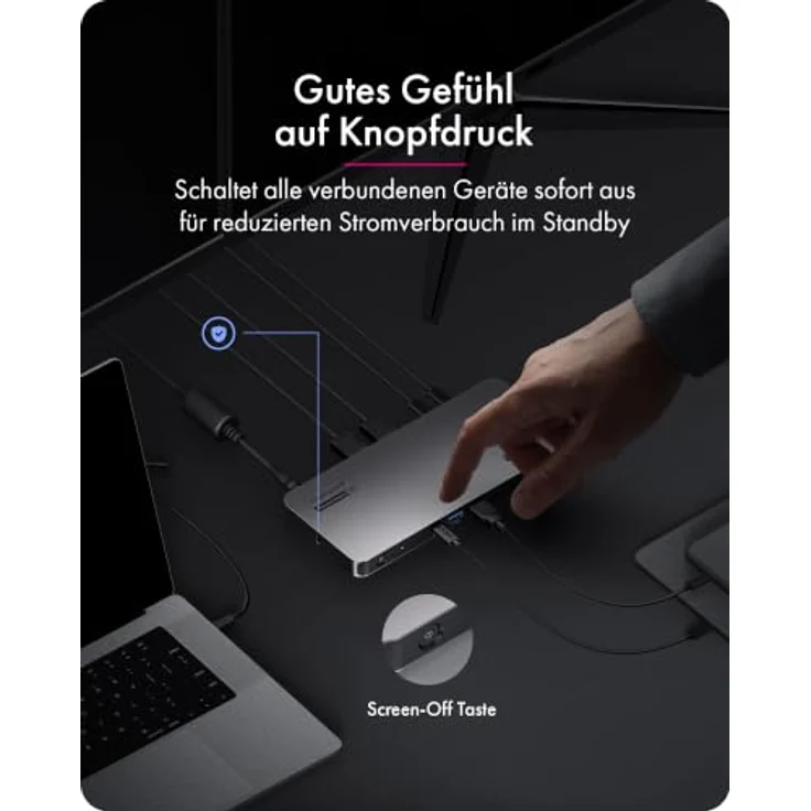 ICY BOX Diamond Dock 7402, 12-in-1 DockingStation Netzwerk-Switch, silber/schwarz – Bild 7