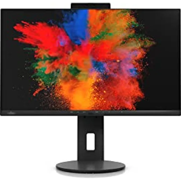 Fujitsu Displays P2410 TS 60,5 cm (23.8 Zoll) 1920 x 1080 Pixel Full HD LED Schwarz, S26361-K1699-V165 - Office-Monitor mit 16:09-Format und USB-C-Docking
