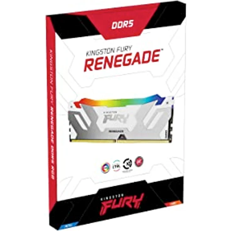 Kingston FURY Renegade Weiß RGB XMP 16GB 8000MT/s DDR5 CL38 DIMM Desktop Gaming Speicher - KF580C38RWA-16 – Bild 3