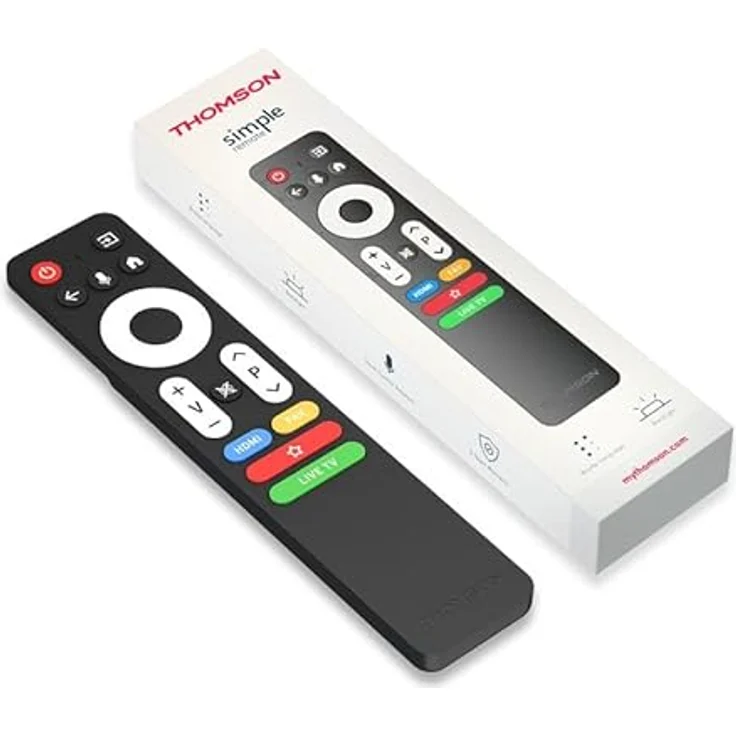 Thomson RC112AS, Simple Remote für alle Thomson TVs, Bluetooth mit Drucktasten – Bild 3