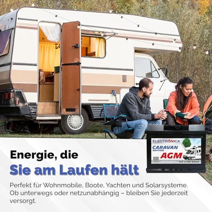 Electronicx Caravan Edition V2 AGM Batterie 80Ah 12V - Wartungsfreie Versorgungsbatterie für Wohnmobil & Boot mit hoher Zyklenfestigkeit – Bild 5