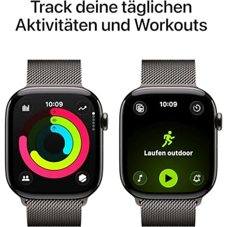 Apple Watch Series 11 Cellular, 46 mm, Titangehäuse Schiefer, Milanaise Armband Anthrazit - M/L – Bild 3