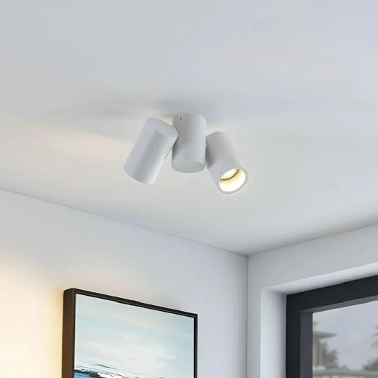 Arcchio Deckenlampe 'Gesina' in Weiß aus Aluminium für Wohnzimmer & Esszimmer - 2 flammig, GU10 – Bild 2