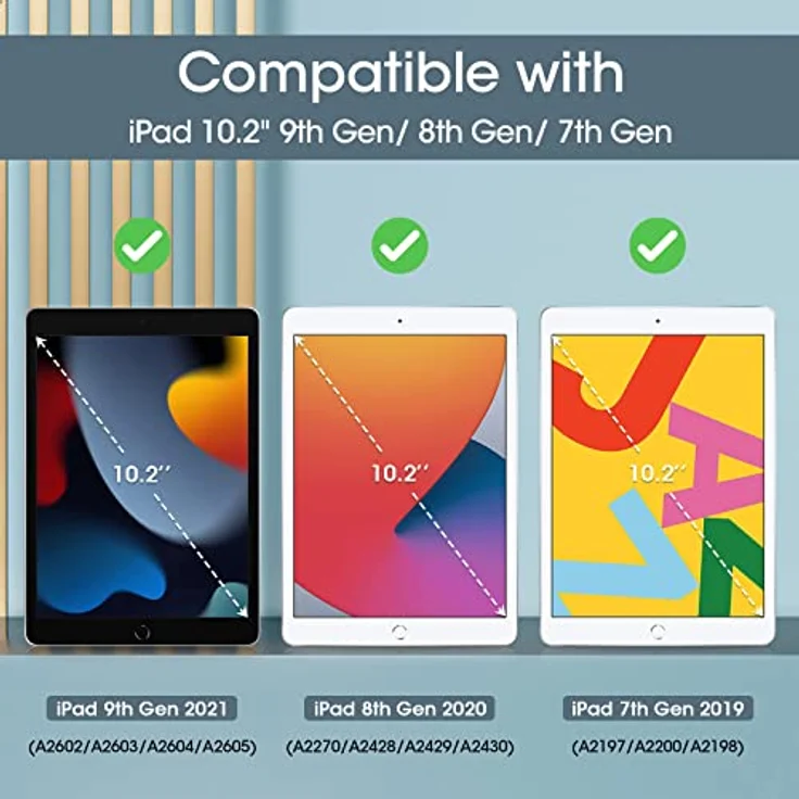 ProCase Hülle für iPad 10.2 Zoll 2019 7th Generation(A2197/A2198/A2200) Dreifach Falt Klapp Schutzhülle Case, Ultra Dünn Leicht Ständer Schale Smart Cover mit Translucent Frosted Rückhülle -Rot – Bild 2