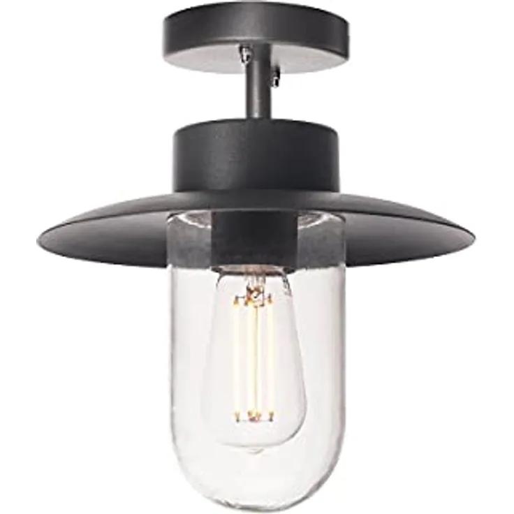 SLV MOLAT | LED Deckenlampe , Decken-Strahler, Außenbeleuchtung von Decken, Eingängen, LED Strahler, Aussenleuchte LED, Gartenlampe | E27, anthrazit, max. 60W, IP44