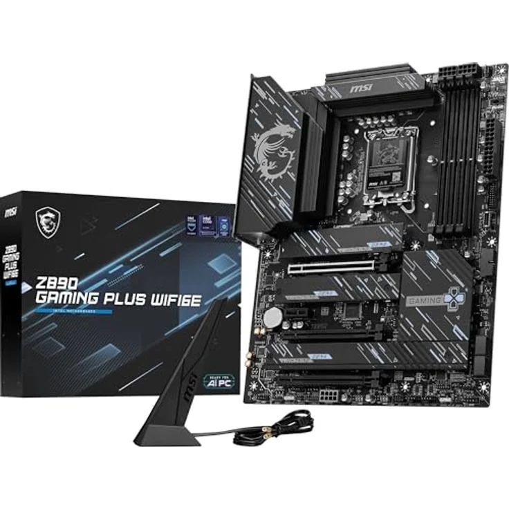 MSI Z890 Gaming Plus WiFi6E, Mainboard mit Intel Sockel 1851, 4x DDR5, PCIe 5.0, WiFi 6E, ATX – Bild 1