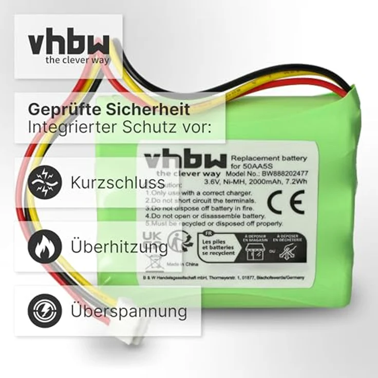 vhbw Akku kompatibel mit Toniebox Tonie Box Lautsprecher Boxen Speaker (2000mAh, 3,6V, NiMH) – Bild 7