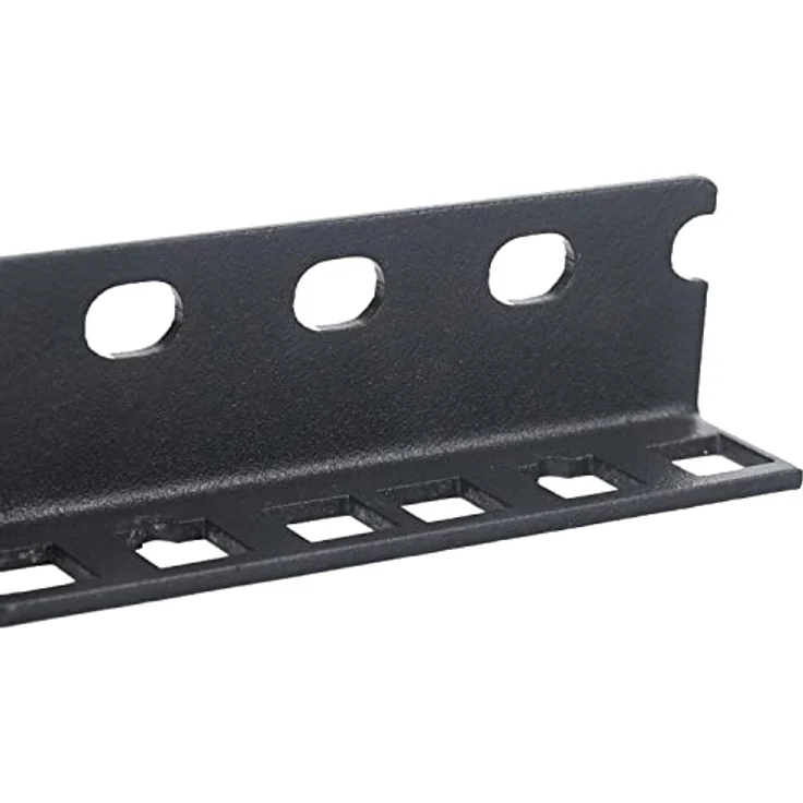 HMF Rackschiene für Serverschrank, 2 Stück, 10 Zoll, 12 HE, aus stabilem Stahlblech in Schwarz, schnell installierbar – Bild 2