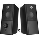 HP DHS-2101 2.0 Multimedia Speaker Schwarz - Abgewinkeltes Design, 6 Watt High-Power Lautsprecher