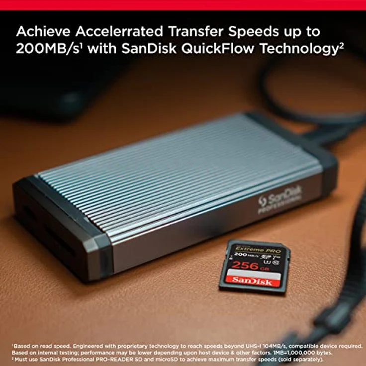 SanDisk Extreme PRO SDXC UHS-I Speicherkarte 256 GB (V30, Übertragungsgeschwindigkeit 200 MB/s, U3, 4K UHD Videos, SanDisk QuickFlow-Technologie, temperaturbeständig) – Bild 2