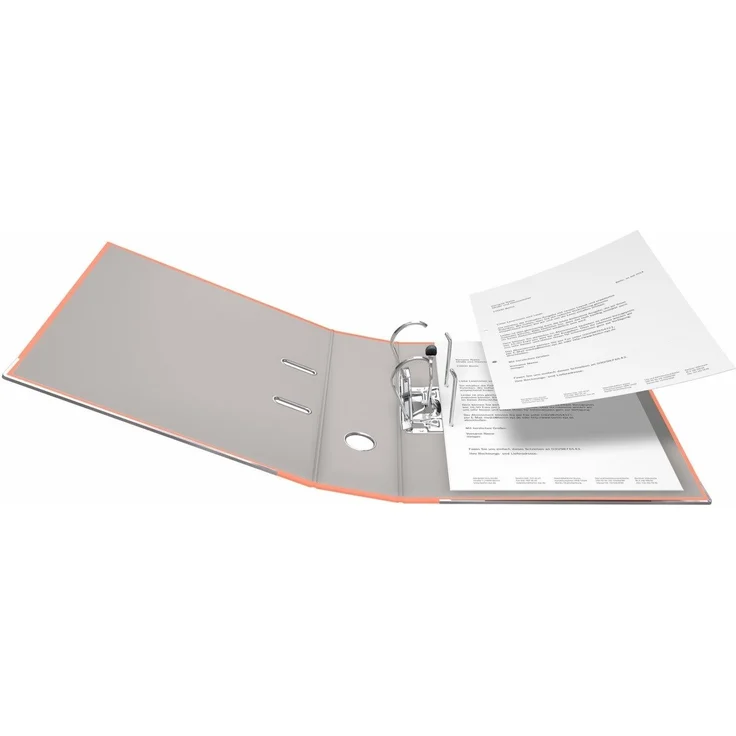Falken Aktenordner S80 PP-Color, lachs, DIN A4, Hebelmechanik, Vegan-Zertifikat – Bild 1