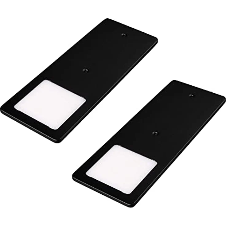 kalb LED Unterbauleuchten schwarz 5W- sehr flache Küchenleuchte Einbaustrahler Einbauspot, 2er Set neutralweiss – Bild 1