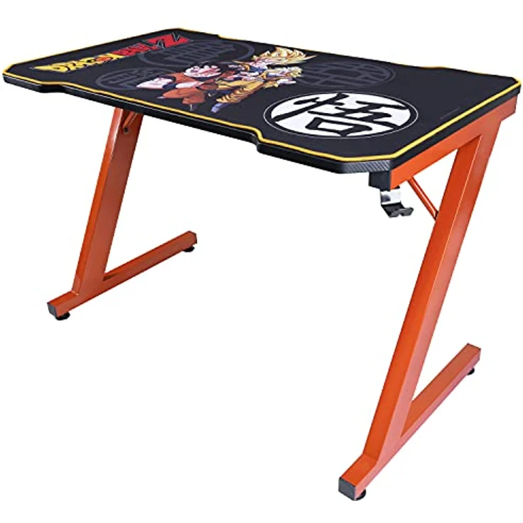 Subsonic DBZ Dragon Ball Z - Ergonomischer Gamer's Desk mit Carbon Finish und integriertem Mauspad Offizielle Lizenz PC Gaming – Bild 2